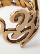 Balenciaga - Typo Gold-Tone Ring - Gold