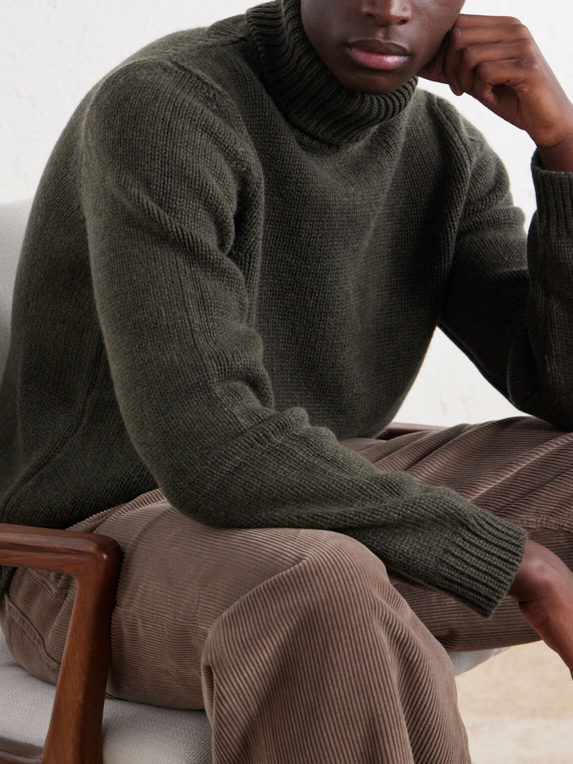 Anderson & Sheppard - Cashmere Rollneck Sweater - Green