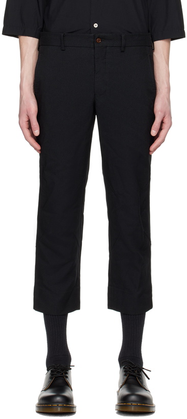 Photo: Comme des Garçons Homme Deux Black Darts Trousers