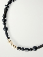 Luis Morais - 14-Karat Gold Agate Beaded Bracelet