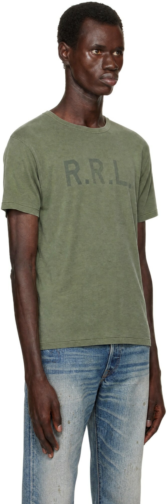 RRL Khaki Logo T-Shirt