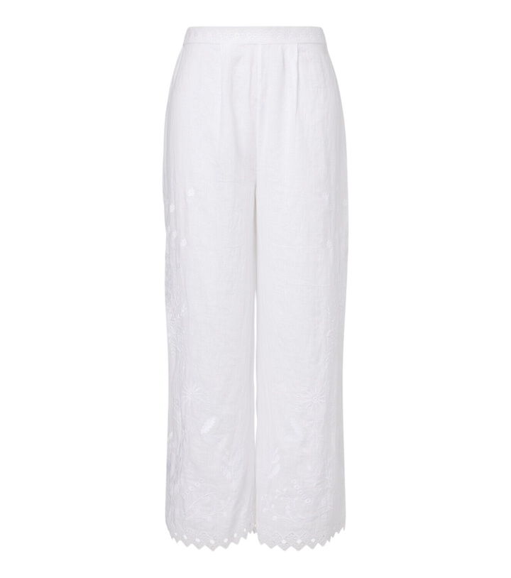 Photo: Eres Albatre embroidered linen wide-leg pants