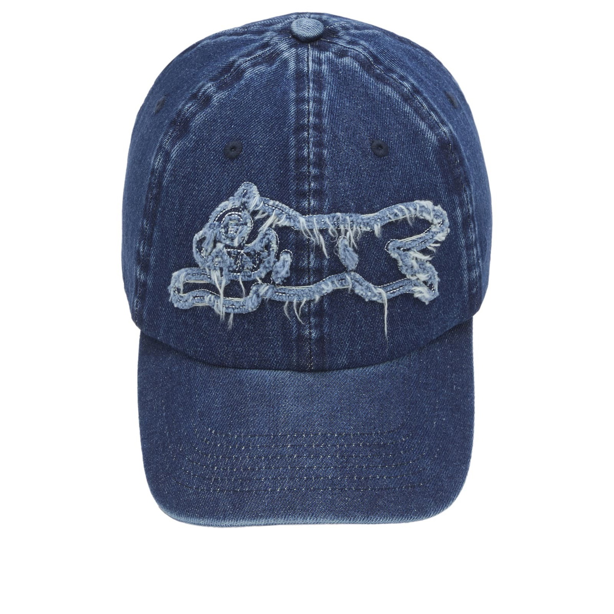ICECREAM Women's Distressed Running Dog Dad Cap in Indigo 