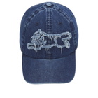 ICECREAM Women's Distressed Running Dog Dad Cap in Indigo 
