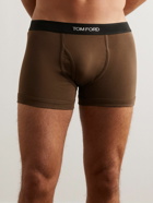 TOM FORD - Stretch-Cotton Boxer Briefs - Brown