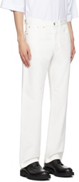 Dries Van Noten Off-White Five-Pocket Jeans