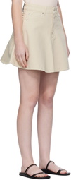 Nanushka Beige Neah Denim Miniskirt