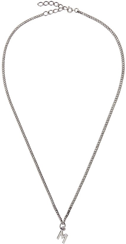 Photo: MSGM Silver Curb Chain Collana Necklace
