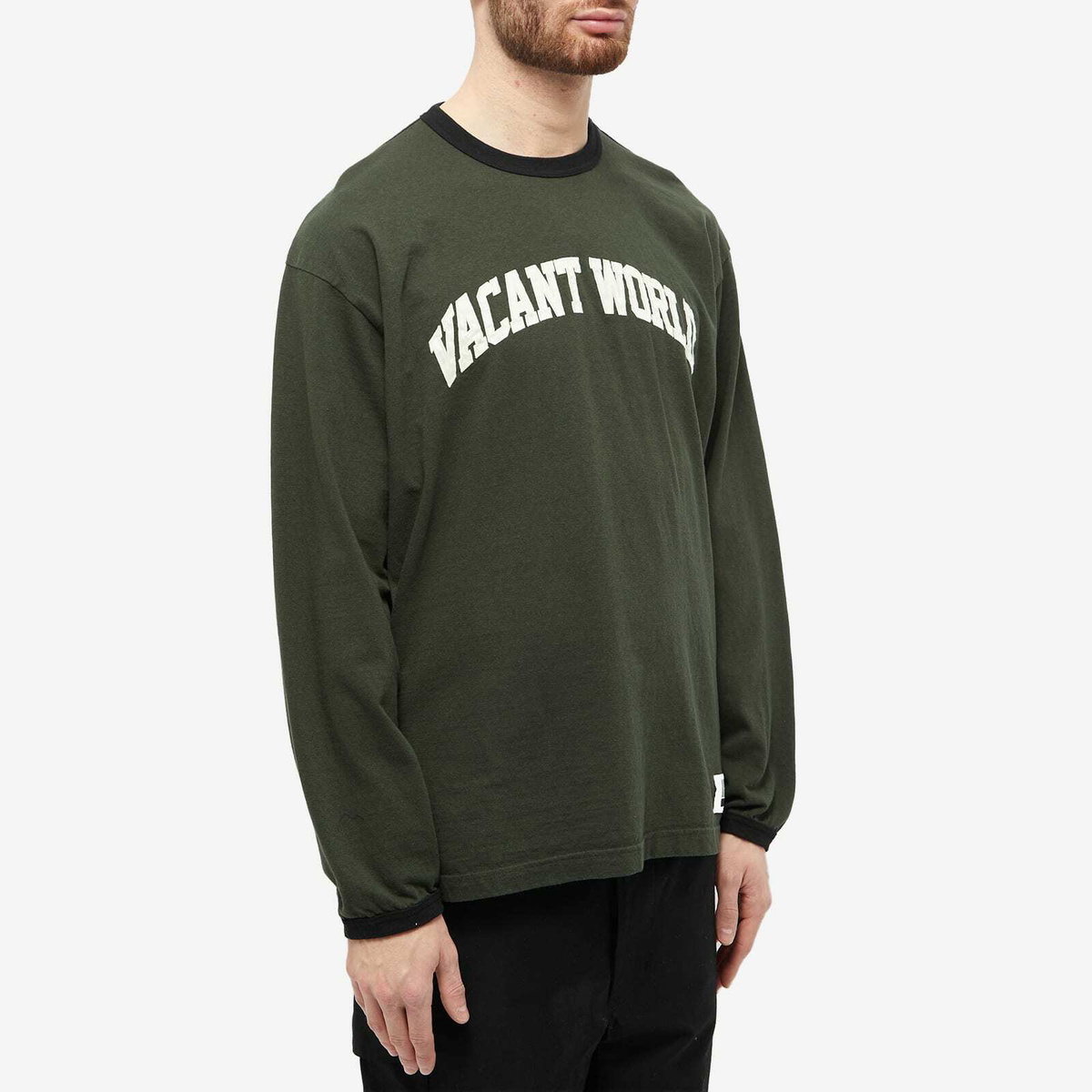 Undercover Men's Long Sleeve Vacant World T-Shirt in Green Undercover