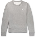 Acne Studios - Fairview Face Mélange Fleece-Back Cotton-Jersey Sweatshirt - Men - Gray