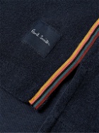Paul Smith - Logo-Appliquéd Striped Cotton-Blend Terry Polo Shirt - Blue