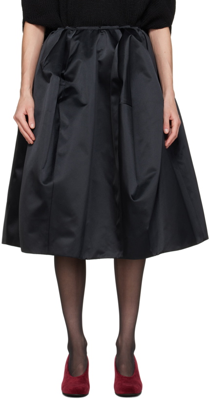 Photo: Comme des Garçons Black Structured Midi Skirt