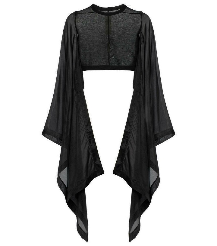 Photo: Rick Owens Caped cotton cropped top