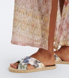 Missoni Harlow lamé espadrille sandals
