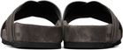 TOM FORD Gray Suede Wicklow Slides