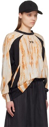 Y-3 Orange & Black Rust Dye Long Sleeve T-Shirt