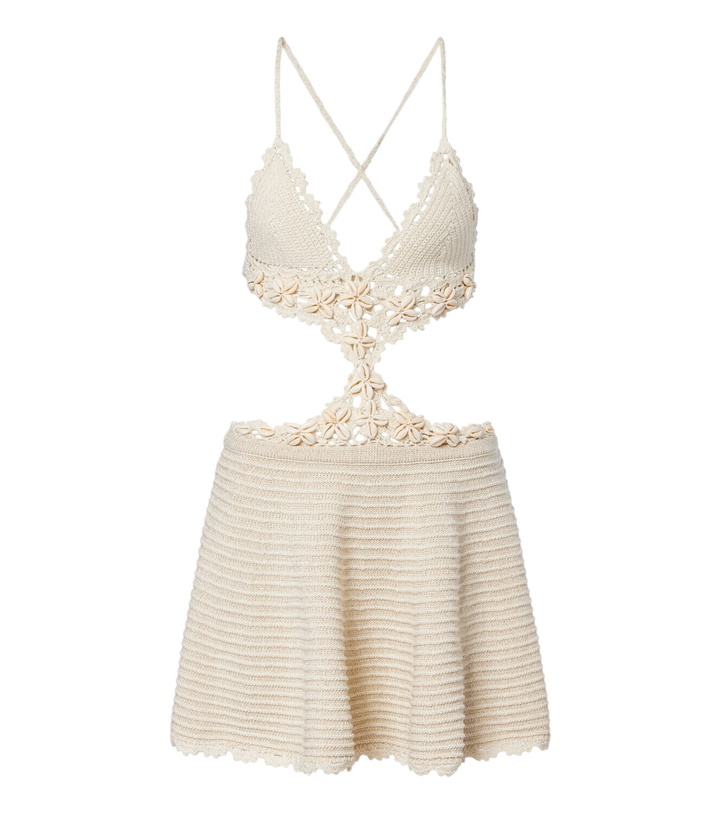 Photo: Retrofête Aisola cotton-blend crochet minidress
