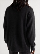 Enfants Riches Déprimés - Oversized Logo-Intarsia Mohair and Silk-Blend Sweater - Black
