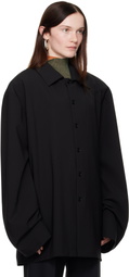 MARIE ADAM-LEENAERDT Black Padded Shoulder Jacket