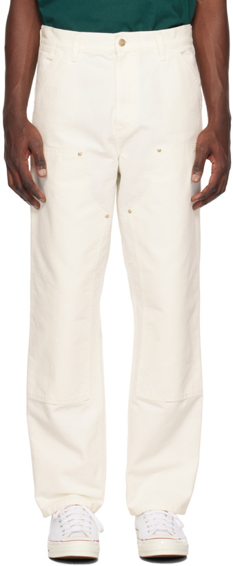 Photo: Carhartt Work In Progress White Double Knee Trousers