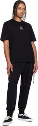 mastermind JAPAN Black Glass Beaded Loopwheel T-shirt