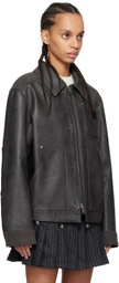Andersson Bell Gray Carpenter Faux-Leather Jacket