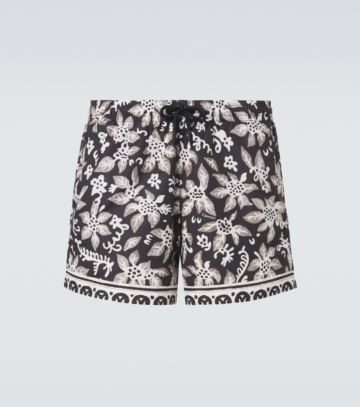 Commas Printed swim trunks