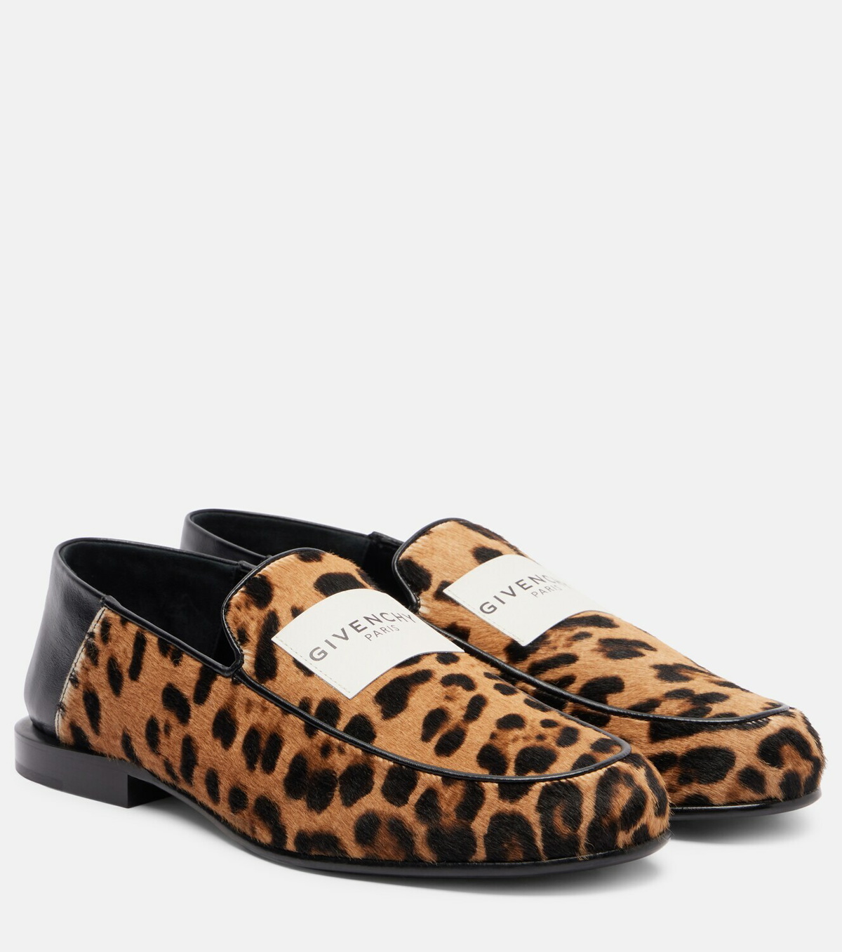 Givenchy Label leopard-print calf hair loafers