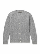 Incotex - Zanone Ribbed Wool Cardigan - Gray