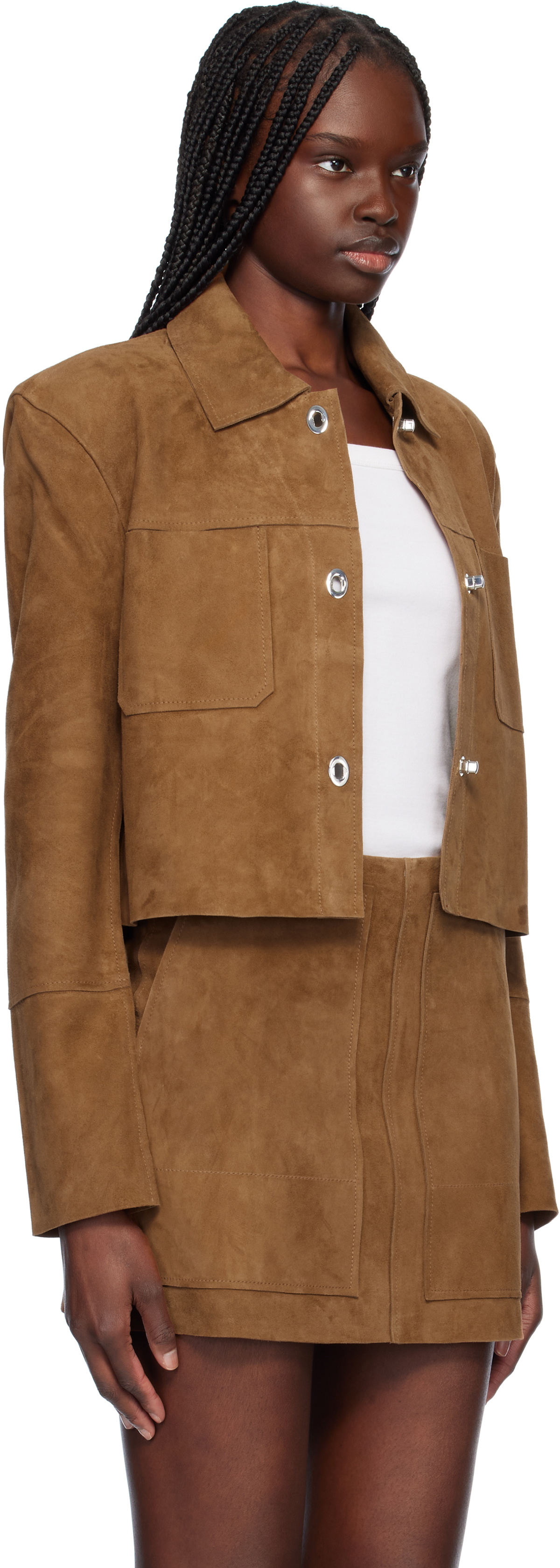 Stand Studio Tan Luz Suede Jacket