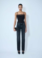 Saint Laurent Lace-Trimmed Silk Tank Top