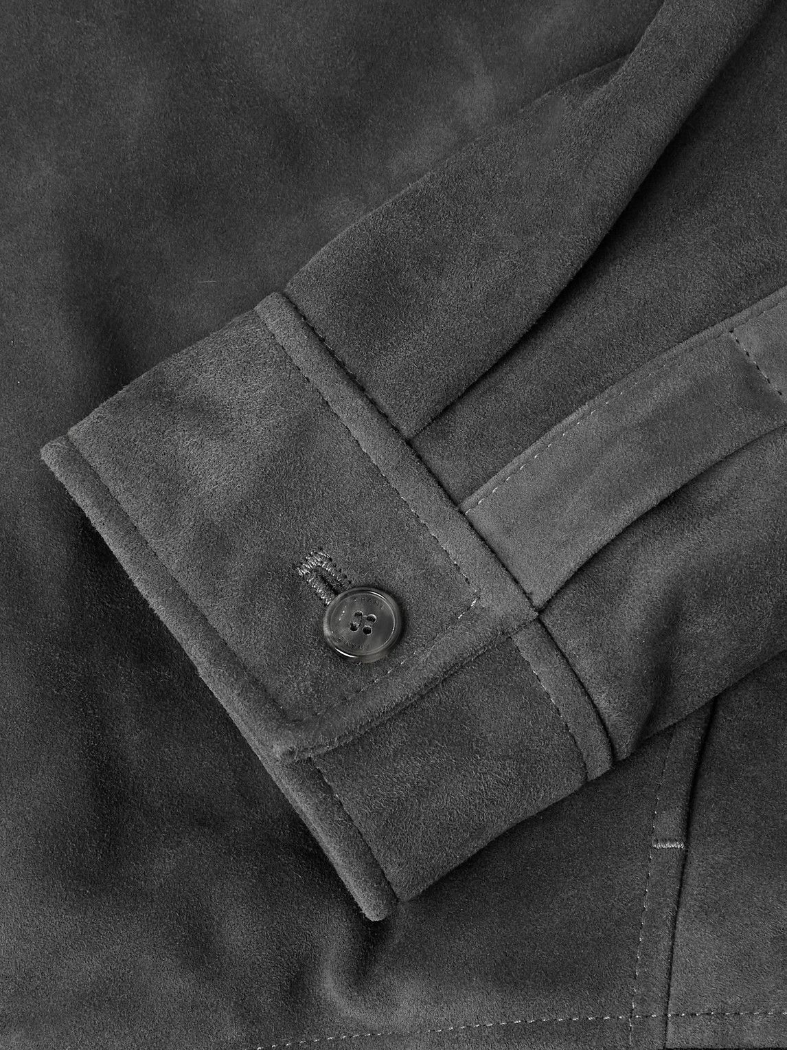 FRAME - Suede Bomber Jacket - Black