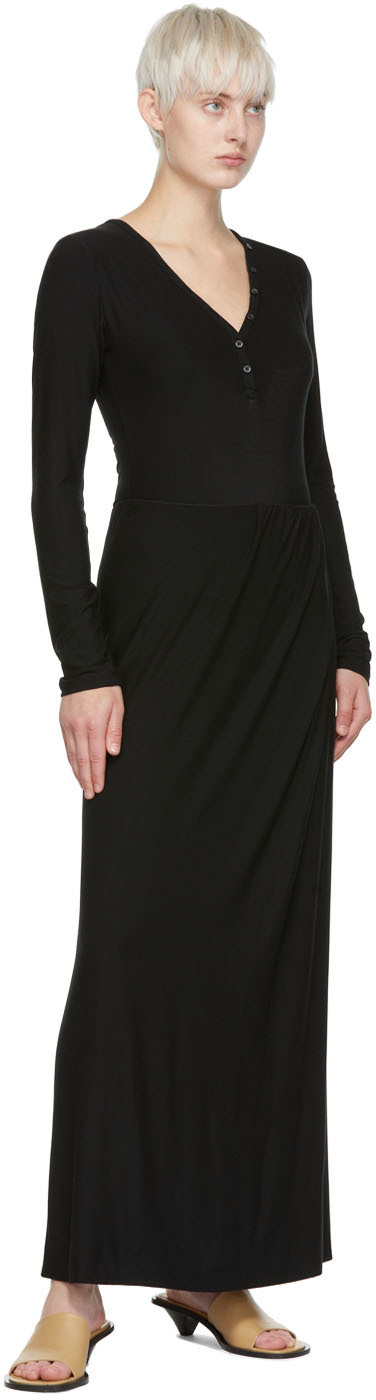 determ; Black Rayon Bodysuit