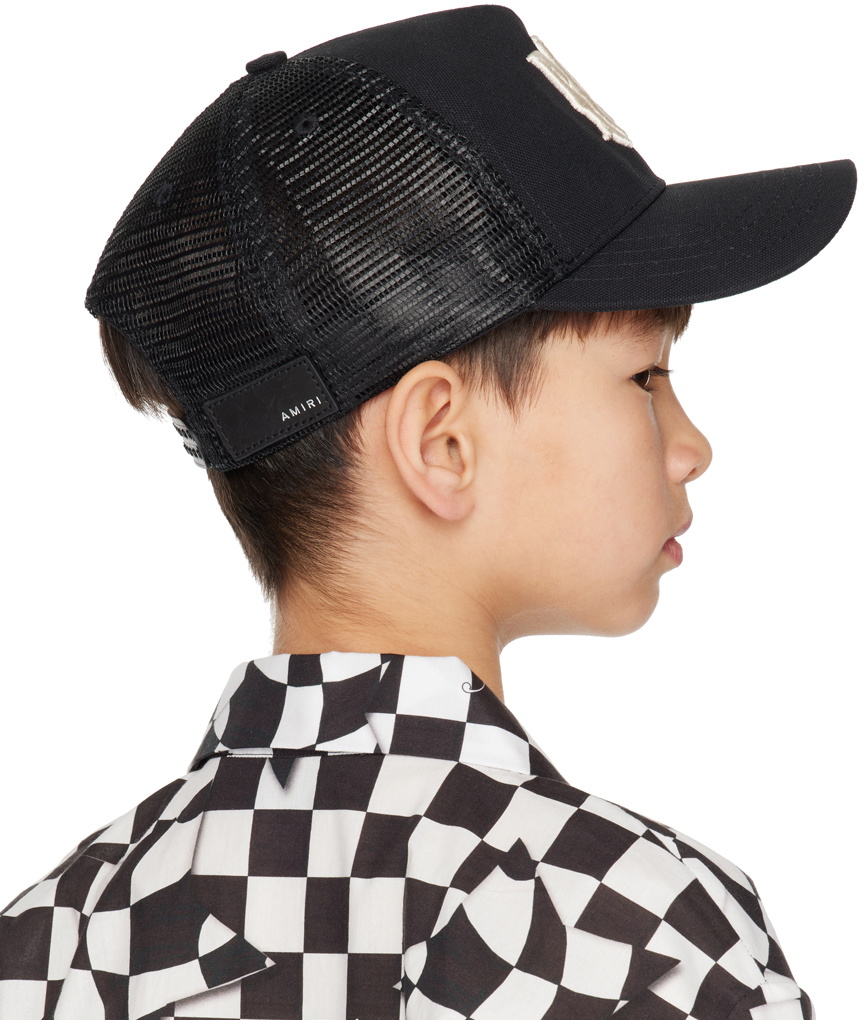 AMIRI Kids Black MA Trucker Cap