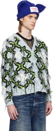 Charles Jeffrey LOVERBOY Blue Guddle Cardigan