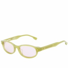 Bonnie Clyde Women's Roller Coaster Sunglasses in Green/Fucihsia 