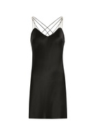 Anna October Ofelia Embellished Satin-crepe Mini Dress Black