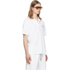 Casablanca White Laurel Pique Short Sleeve Polo