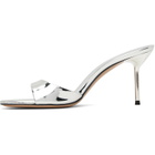 Paris Texas Silver Lidia 70 Mule Heeled Sandals