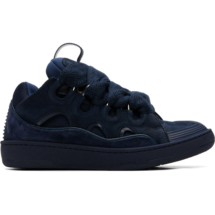 Photo: Lanvin Navy Curb Sneakers