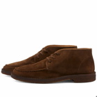 Drake's Men's Crosby Moc Toe Chukka Boots in Brown Suede