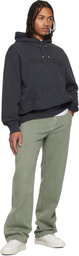 Balmain Gray Vintage 'Balmain' Embroidered Hoodie
