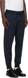BOSS Navy Drawstring Jersey Cotton Sweatpants