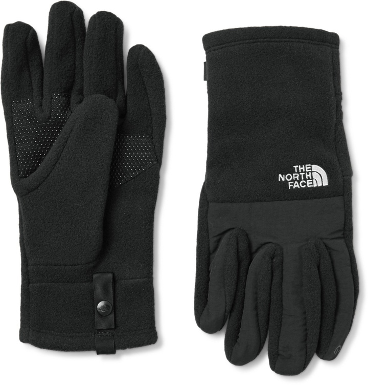 Photo: The North Face - Denali Etip Logo-Embroidered Fleece and Nylon Taslan Gloves - Black