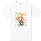 Maison Kitsuné Men's Fox Champion Regular T-Shirt in White