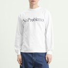 No Problemo Men's Smile Away Long Sleeve T-Shirt in White