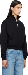 JACQUEMUS Black 'The Gros Grain zipped-rollneck' Sweatshirt