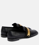 Victoria Beckham Chain-detail leather loafers