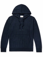 Club Monaco - Ribbed Cotton-Blend Terry Zip-Up Hoodie - Blue