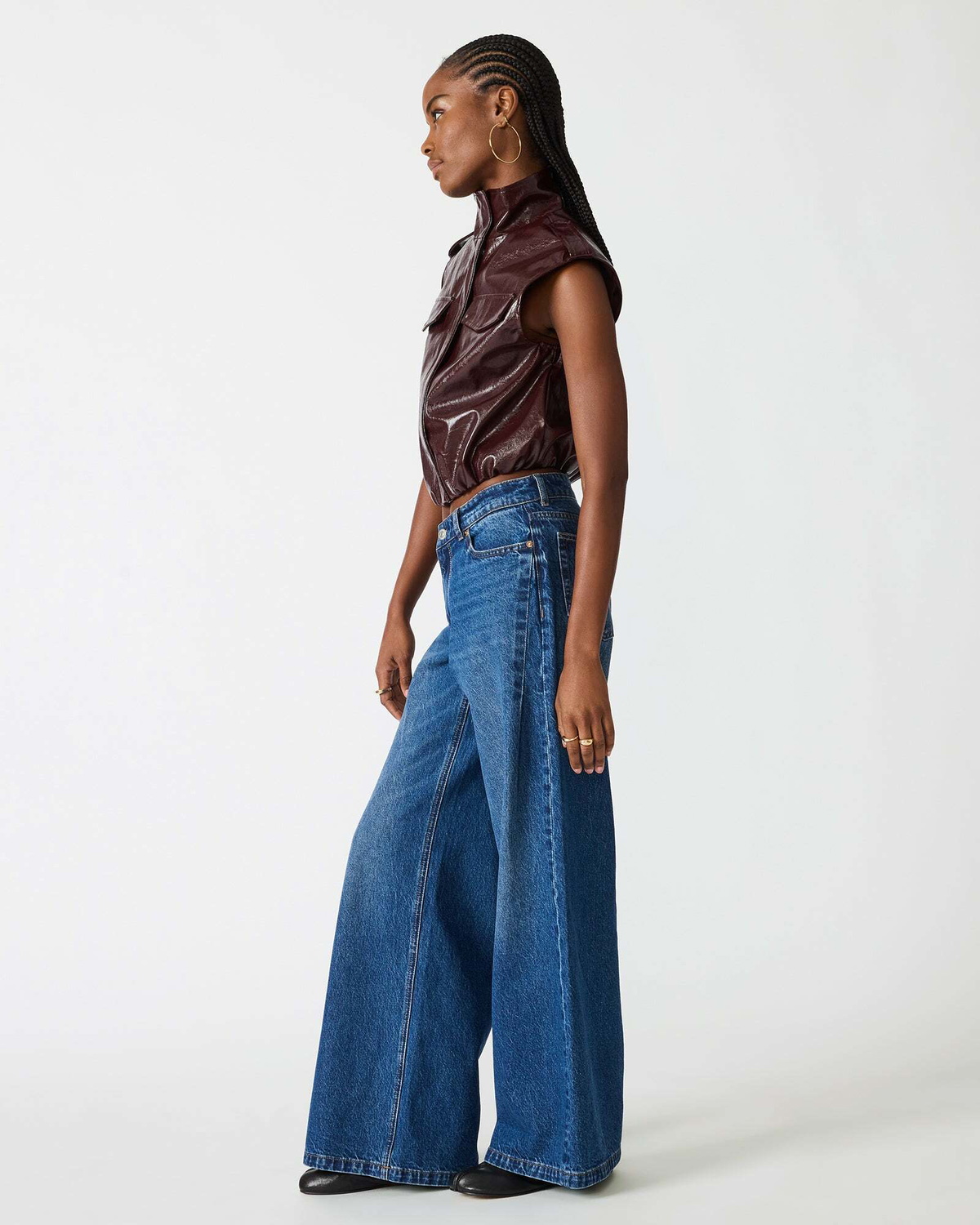 Steve Madden Luxie Vest in Purple